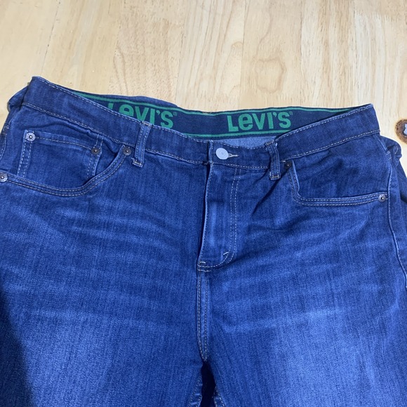 Levis 511 Jeans Mens  20Husky 38x32 Blue Denim Straight Leg Dark‎ Wash 34x31 Act - Picture 1 of 8